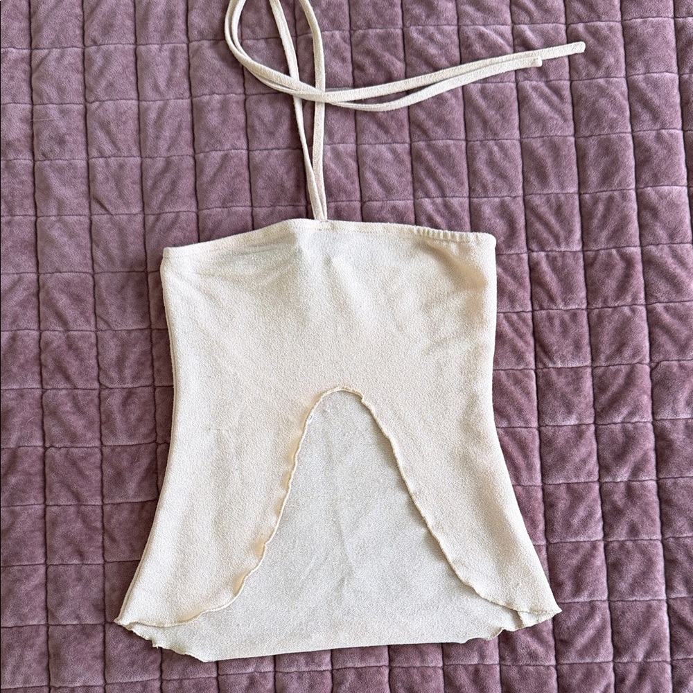 Princess Polly Beige Knit Top